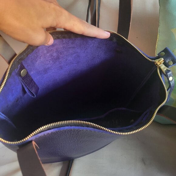 PLG small zip tote in COBALT - Picture 4 of 6